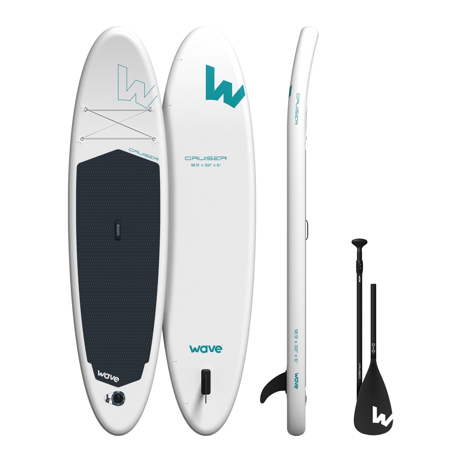 Cruiser 2.0 SUP | Inflatable Paddleboard | 10'9ft | White - Wave Sups USA