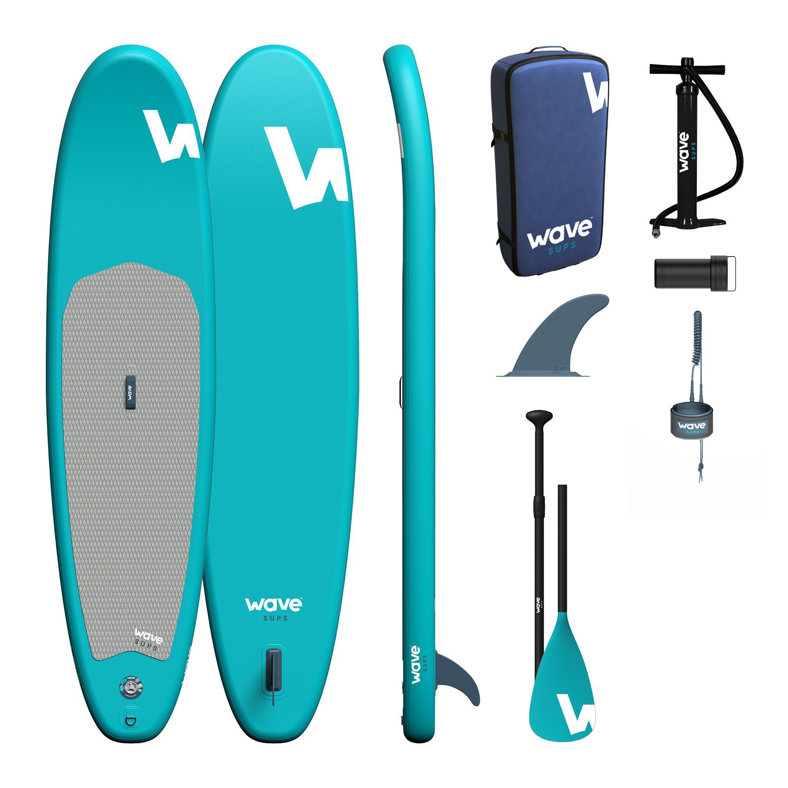 Cruiser SUP | Inflatable Stand - Up Paddleboard | 10/11ft | Aqua - Wave Sups USA