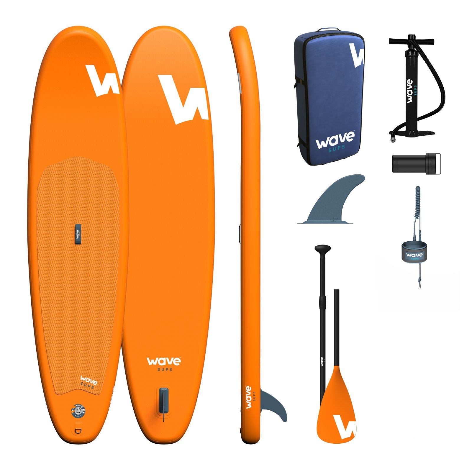 Cruiser SUP | Inflatable Stand - Up Paddleboard | 10/11ft | Orange - Wave Sups USA