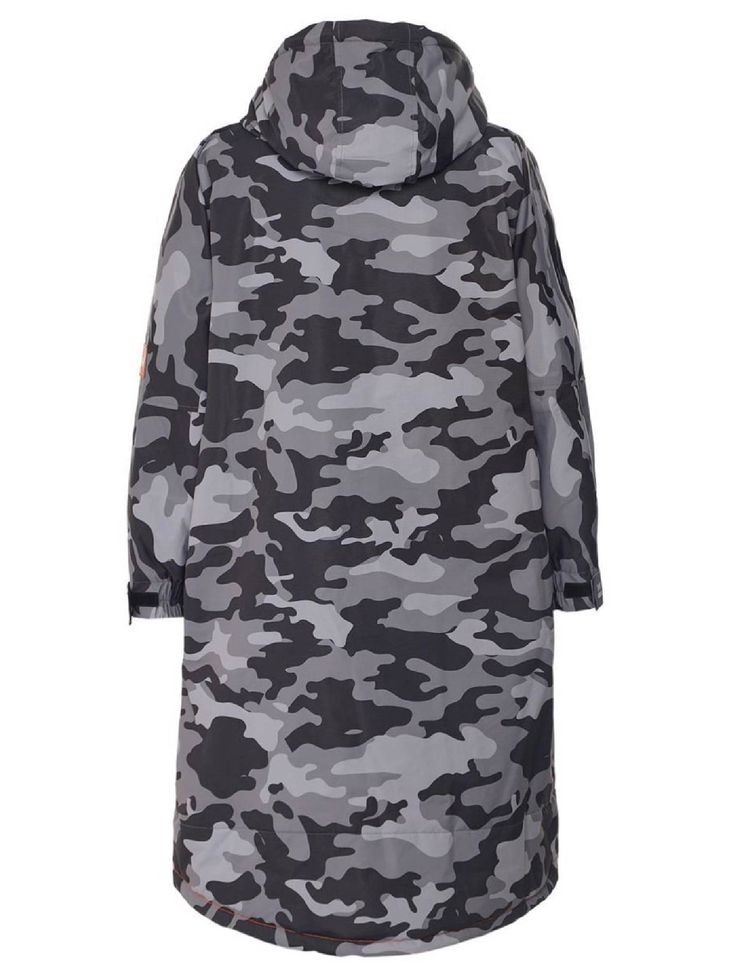 Fleece - Lined Changing Robe | Unisex | Gray Camouflage - Wave Sups USA