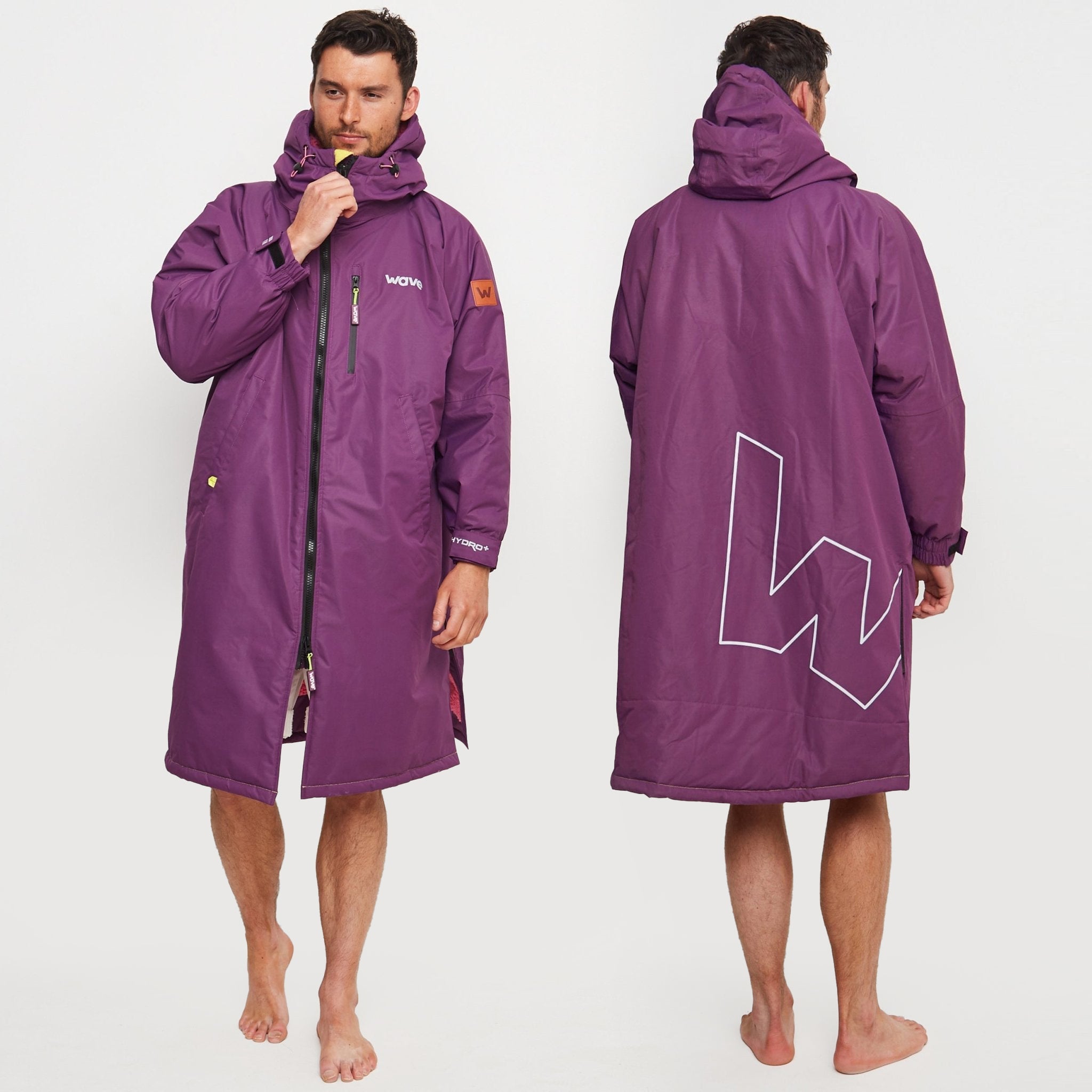 Fleece - Lined Waterproof Changing Robe | Waterproof & Windproof | Unisex | Purple - Wave Sups USA