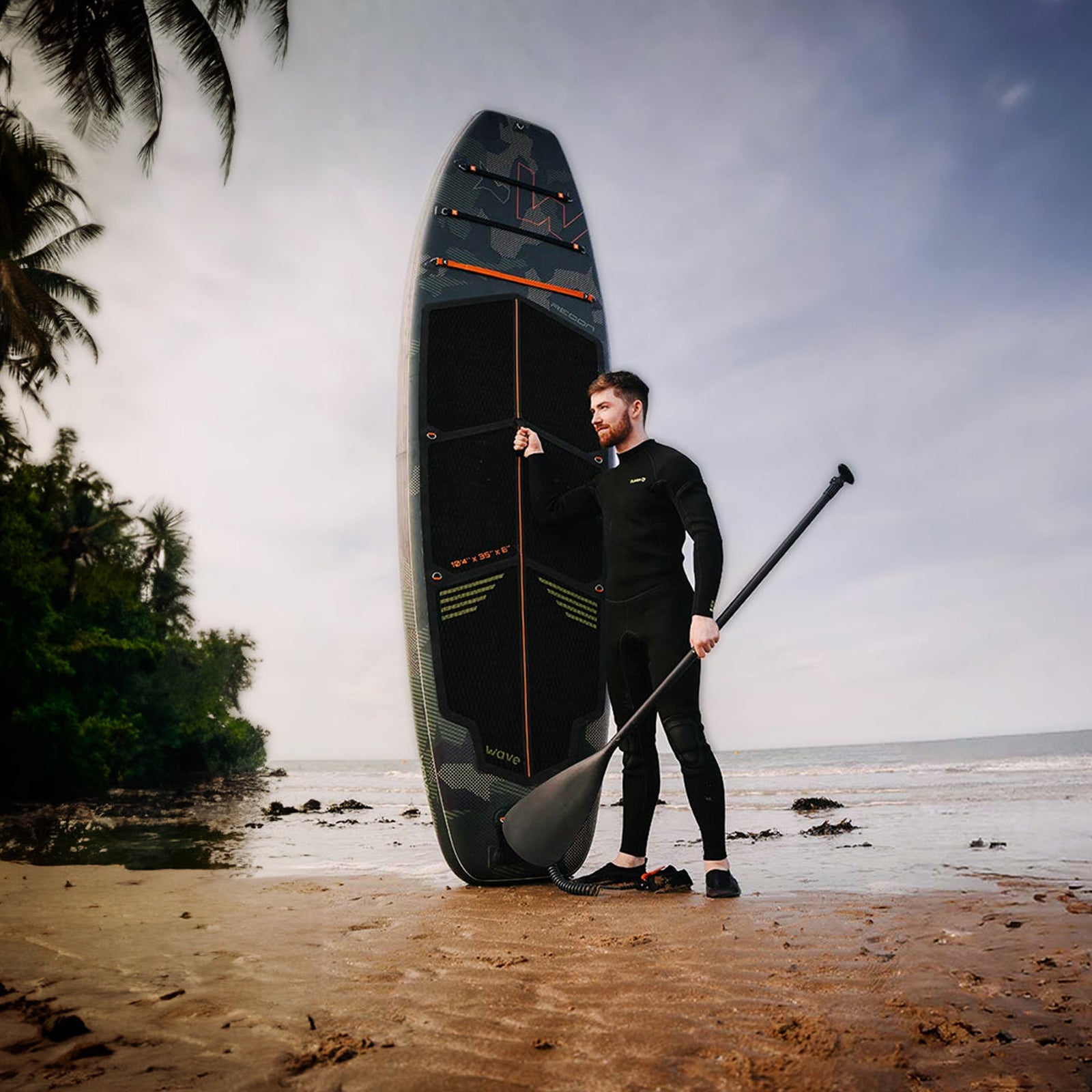 Recon SUP | Inflatable Paddleboard | 10'4ft | Gray - Wave Sups USA