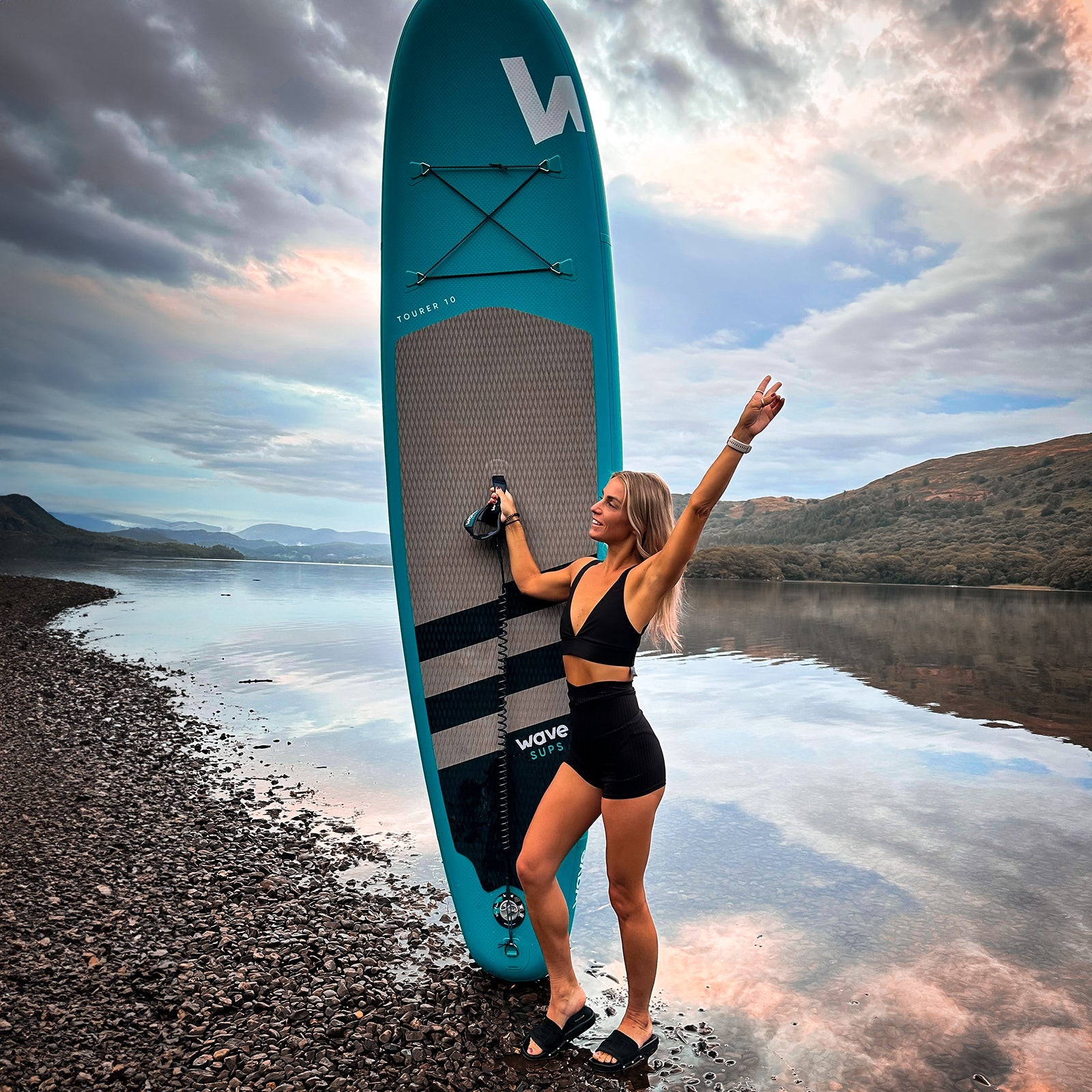 Tourer SUP | Inflatable Stand - Up Paddleboard | 10/11ft | Aqua - Wave Sups USA