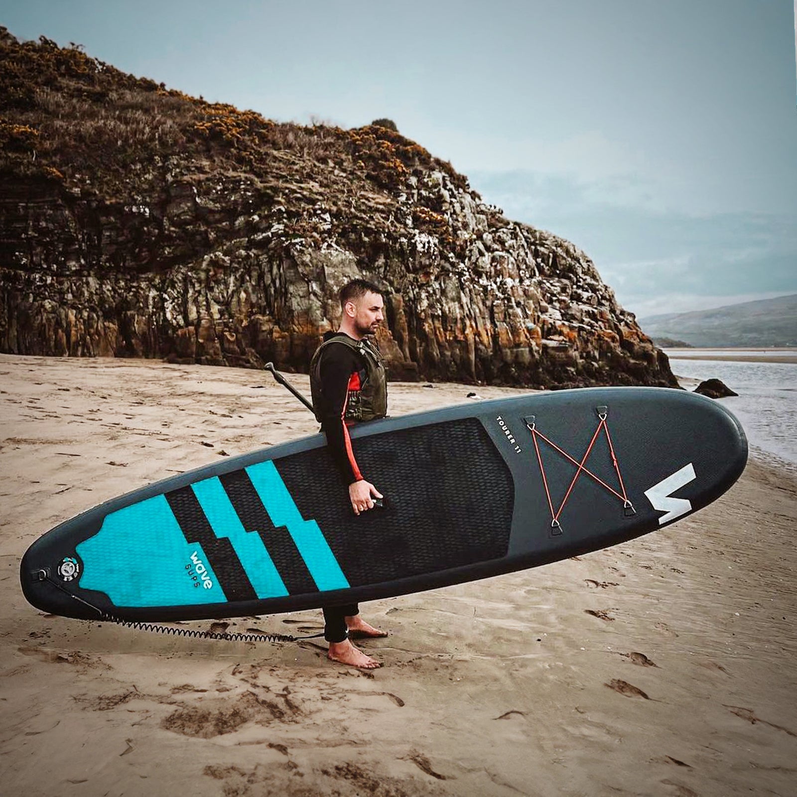Tourer SUP | Inflatable Stand - Up Paddleboard | 10/11ft | Navy - Wave Sups USA