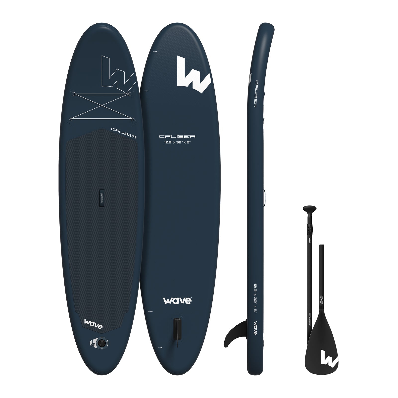 Cruiser 2.0 SUP | Inflatable Paddleboard | 10'9ft | Navy - Wave Sups USA