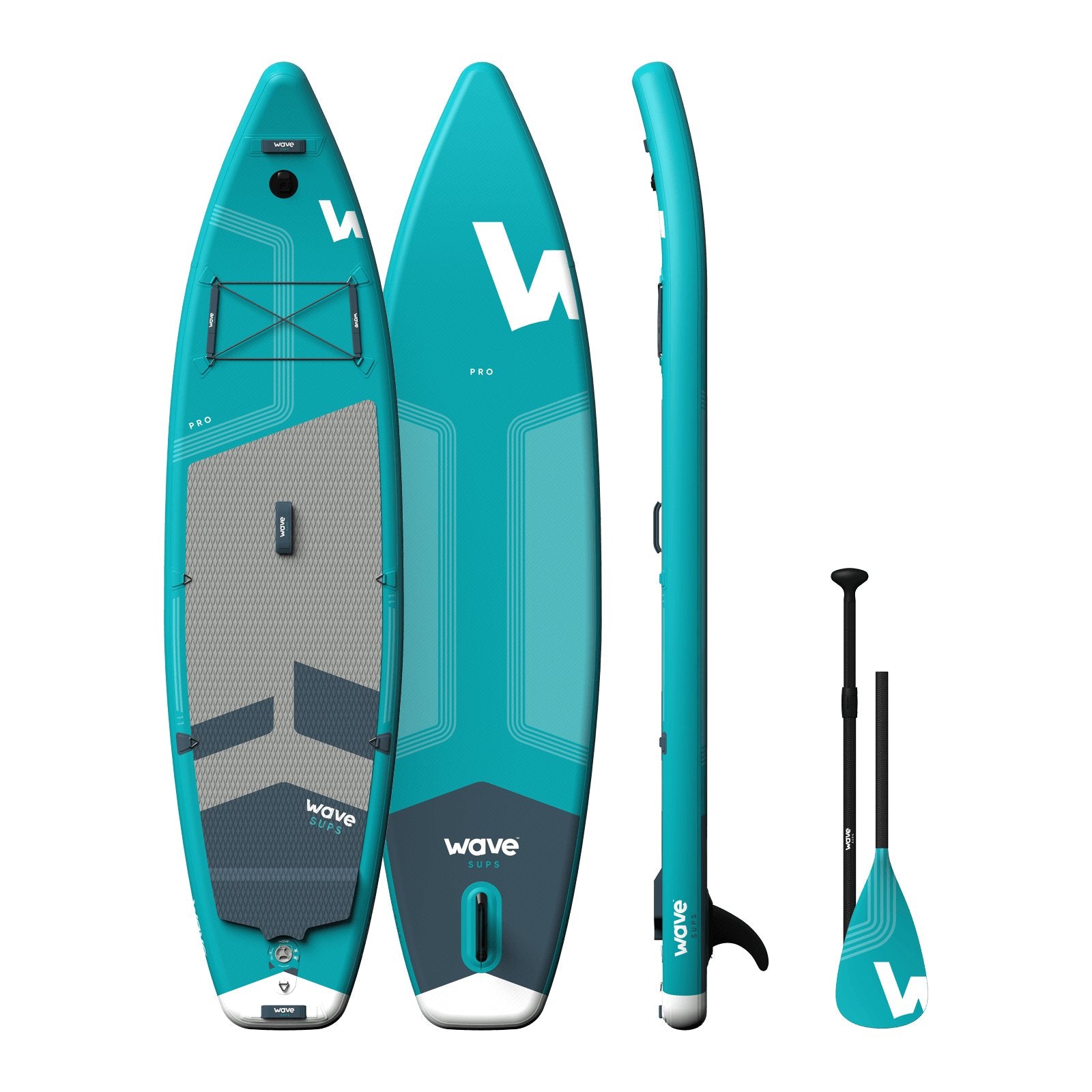 Pro SUP | Inflatable Stand-Up Paddleboard | 10/11ft | Aqua - Wave Sups USA