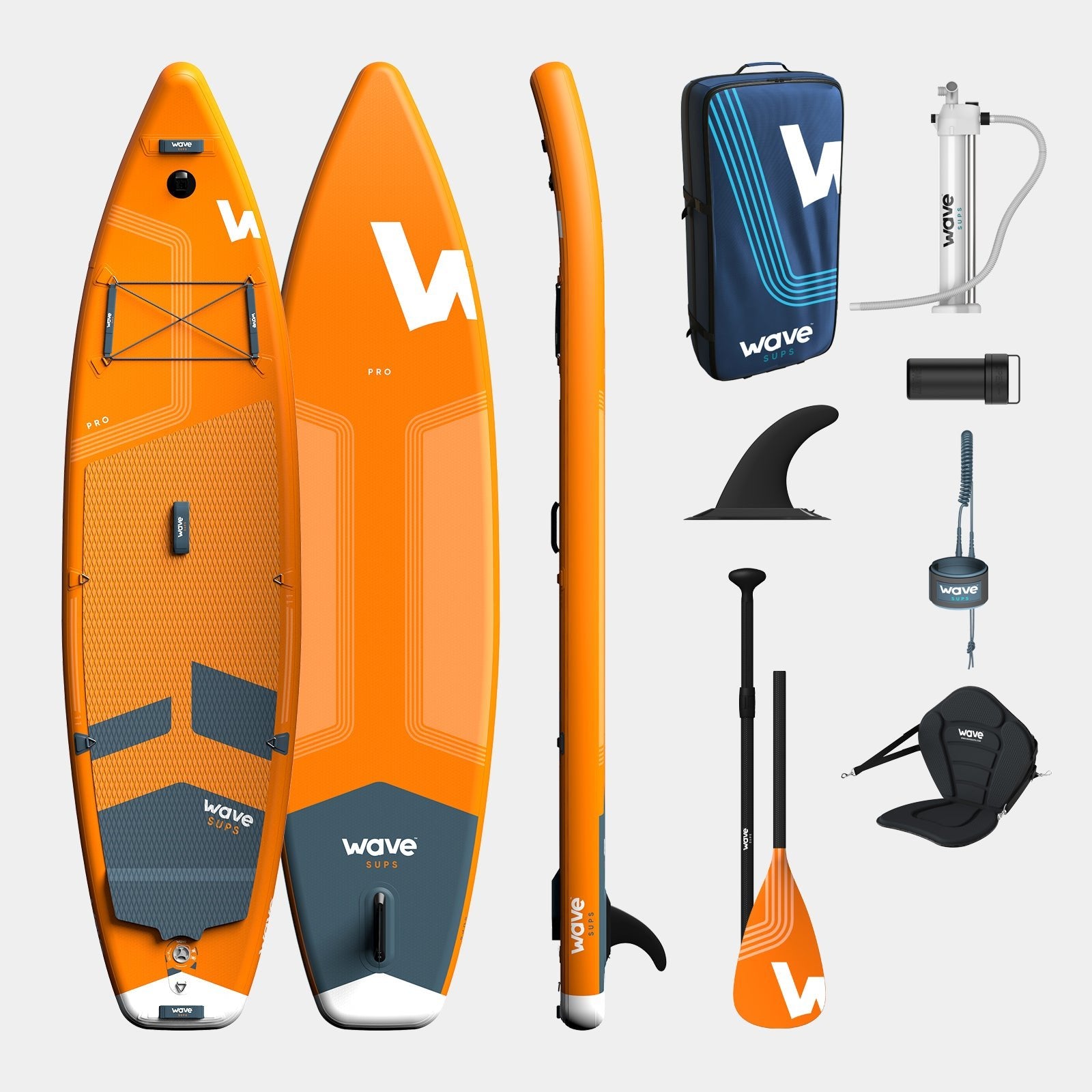 Pro SUP | Inflatable Stand-Up Paddleboard | 10/11ft | Orange - Wave Sups USA