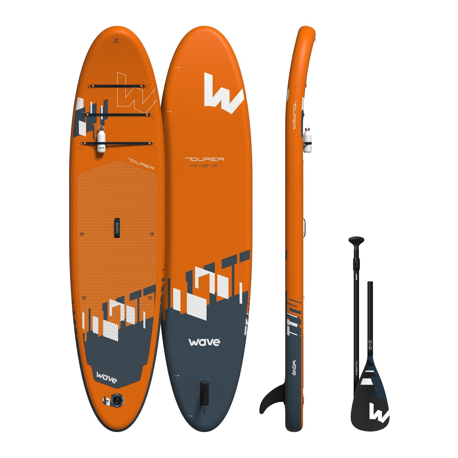 Tourer 2.0 SUP | Inflatable Paddleboard | 10'3/11'3ft | Orange - Wave Sups USA